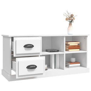 Mobile Porta TV Bianco 102x35,5x47,5 cm in Legno Multistrato 816176