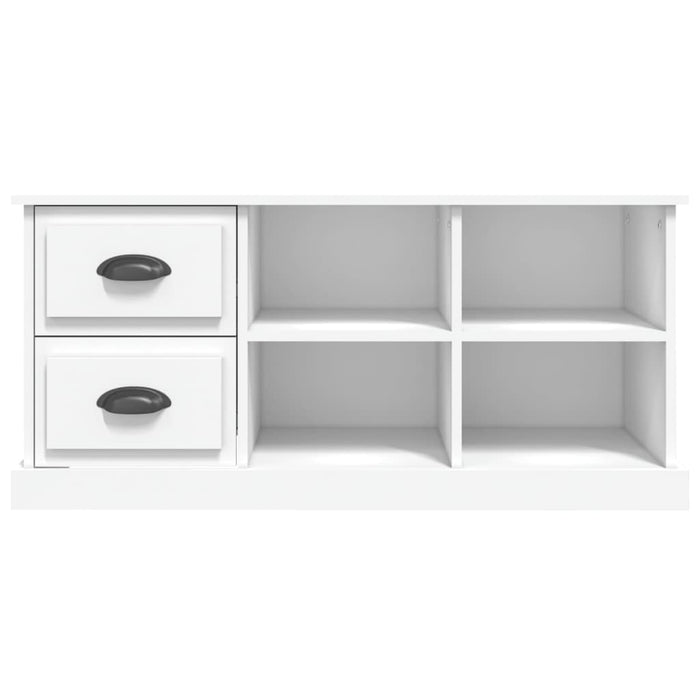 Mobile Porta TV Bianco 102x35,5x47,5 cm in Legno Multistrato 816176