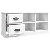 Mobile Porta TV Bianco 102x35,5x47,5 cm in Legno Multistrato 816176