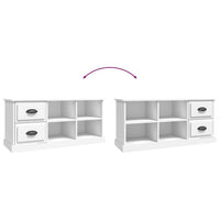 Mobile Porta TV Bianco 102x35,5x47,5 cm in Legno Multistrato 816176