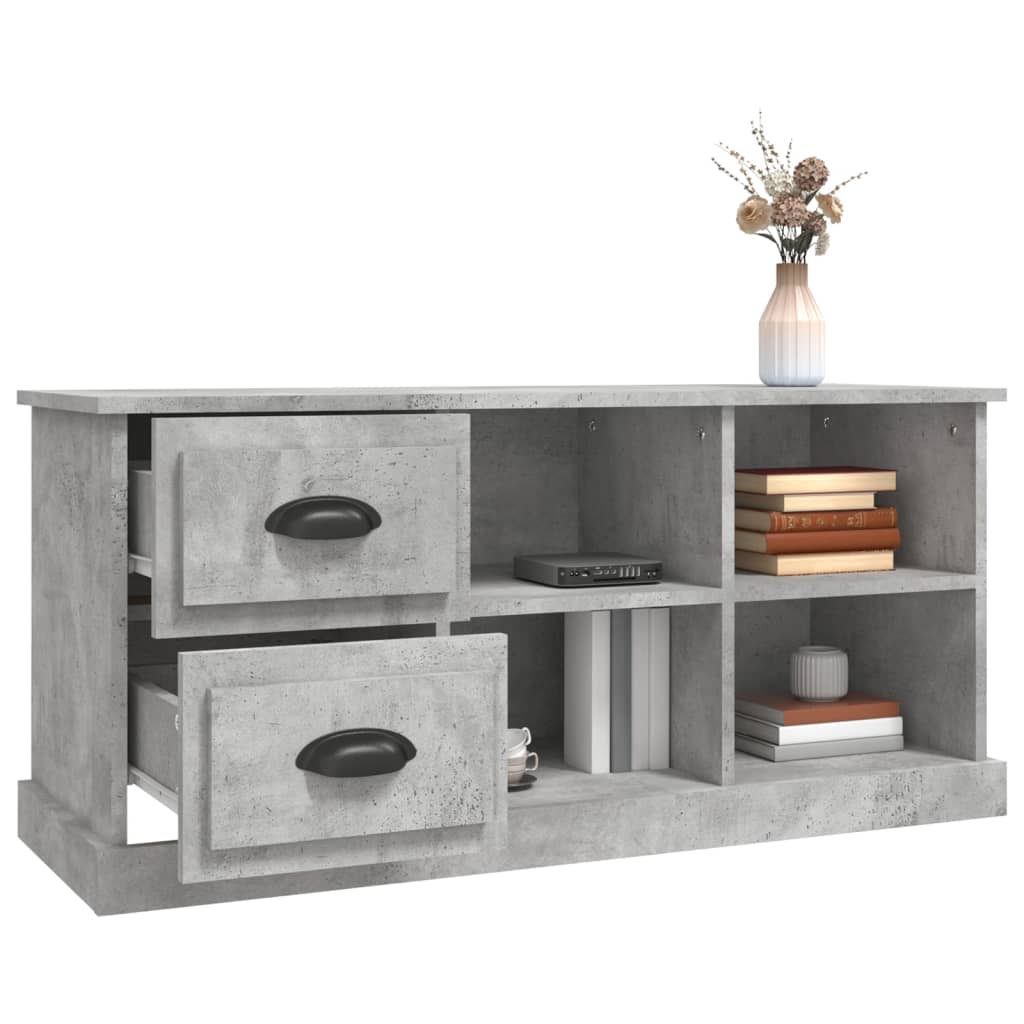 Mobile TV Grigio Cemento 102x35,5x47,5 cm in Legno Multistrato 816180