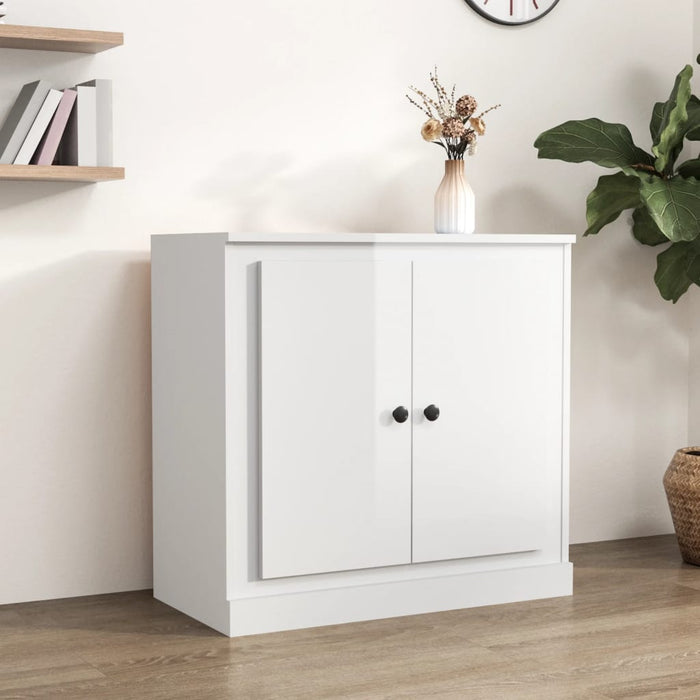 Credenza Bianco Lucido 70x35,5x67,5 cm in Legno Multistratocod mxl 126230