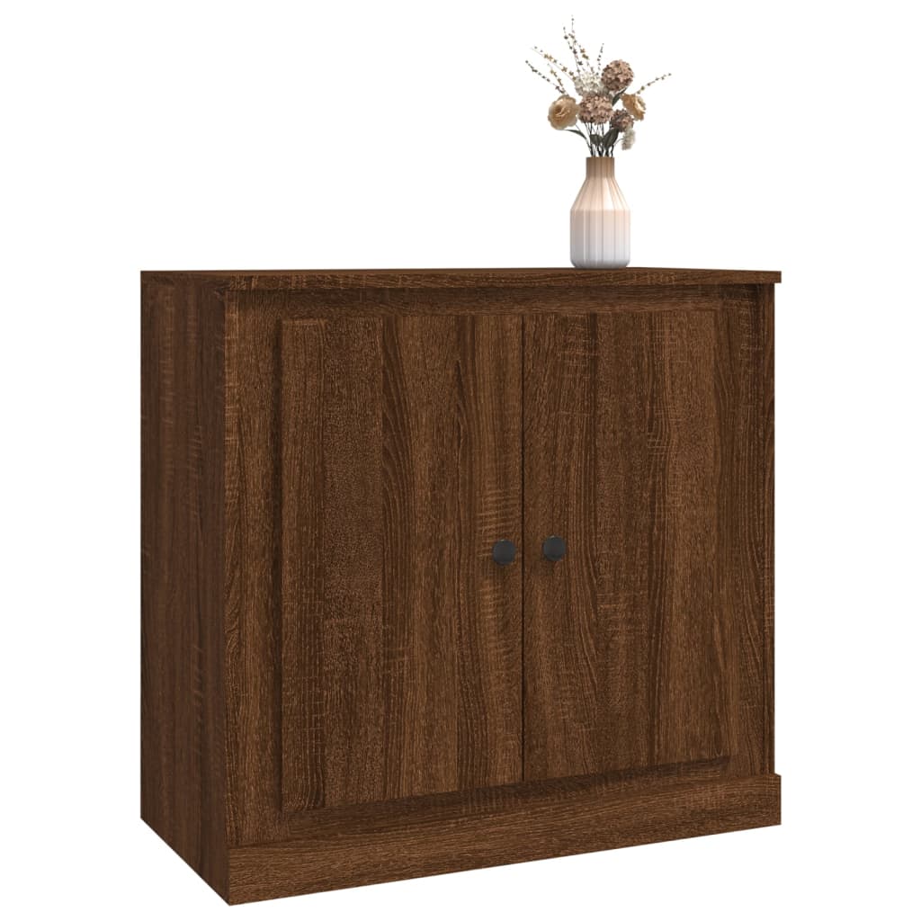 Credenza Rovere Marrone 70x35,5x67,5 cm in Legno Multistrato 816191