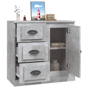 Credenza Grigio Cemento 70x35,5x67,5 cm in Legno Multistrato 816196