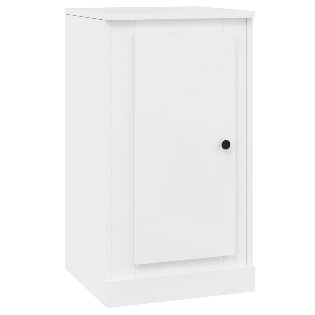 Credenza Bianco Lucido 37,5x35,5x67,5 cm in Legno Multistrato 816204