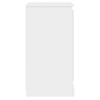 Credenza Bianco Lucido 37,5x35,5x67,5 cm in Legno Multistrato 816204