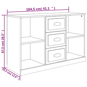 Credenza Grigio Sonoma 104,5x35,5x67,5 cm in Legno Multistrato 816238