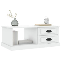 Tavolino da Salotto Bianco 90x50x35 cm in Legno Multistrato 816240