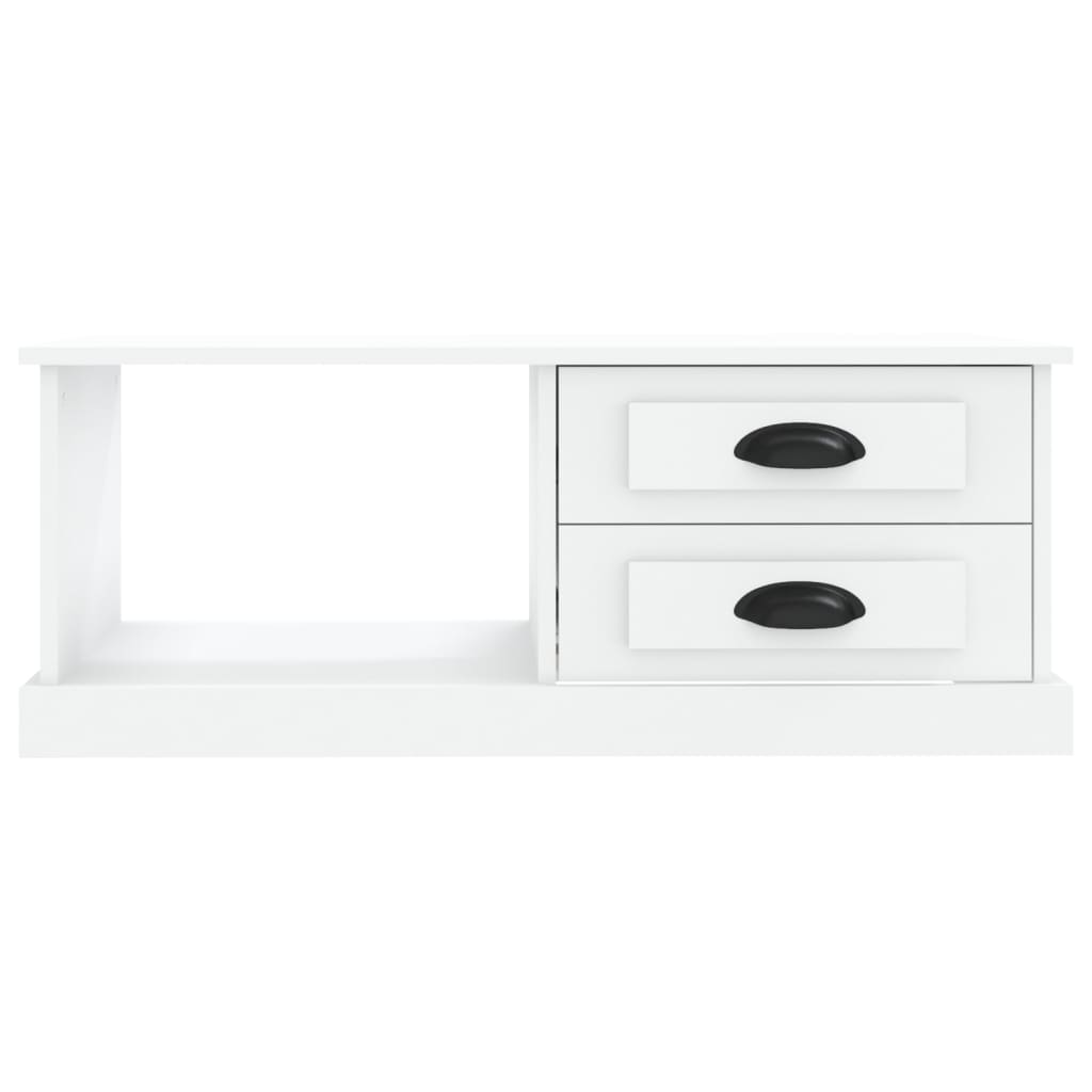 Tavolino da Salotto Bianco 90x50x35 cm in Legno Multistrato 816240