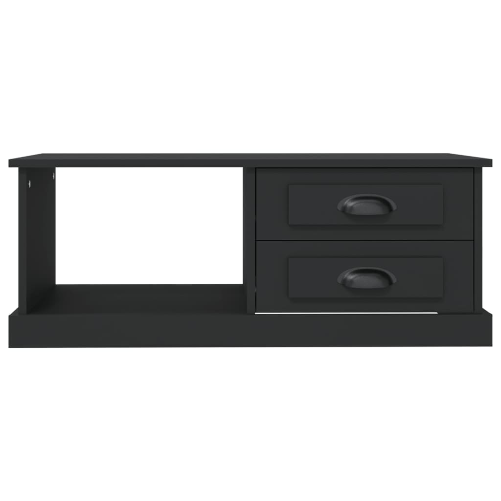 Tavolino da Salotto Nero 90x50x35 cm in Legno Multistrato 816241