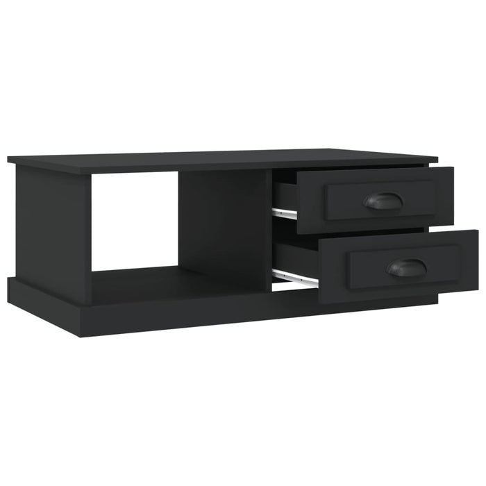 Tavolino da Salotto Nero 90x50x35 cm in Legno Multistrato 816241