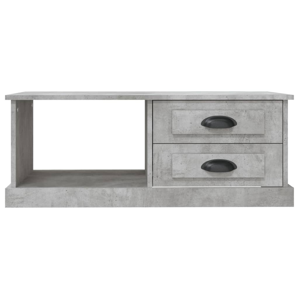 Tavolino Salotto Grigio Cemento 90x50x35 cm Legno Multistrato 816244