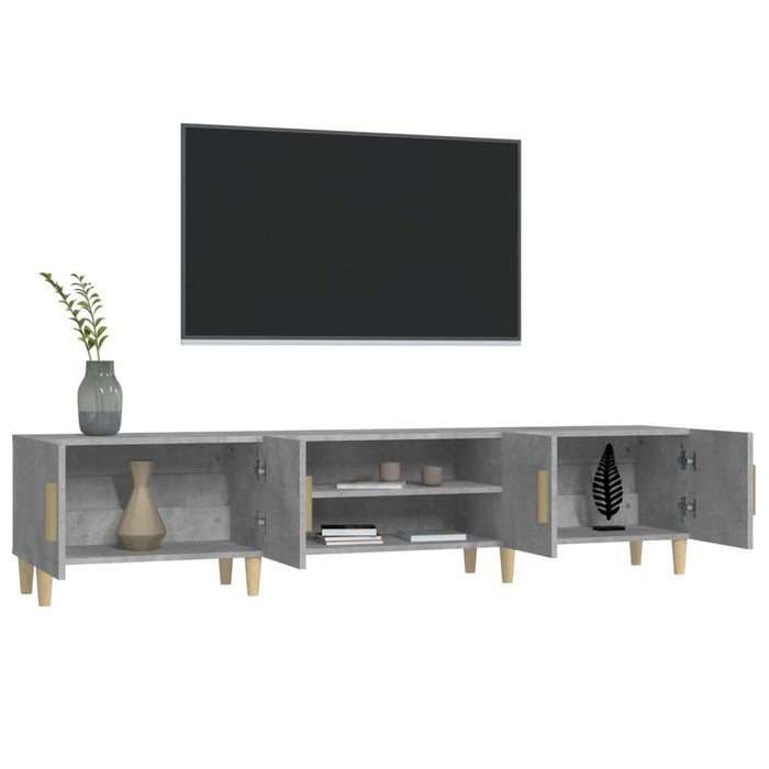 Mobile Porta TV Grigio Cemento 180x31,5x40 cm Legno Multistrato 816260