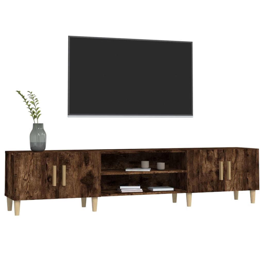 Mobile TV Rovere Fumo 180x31,5x40 cm in Legno Multistrato 816261