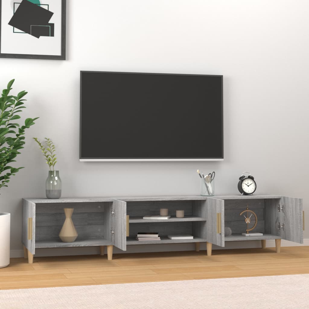 Mobile TV Grigio Sonoma 180x31,5x40 cm in Legno Multistrato 816262