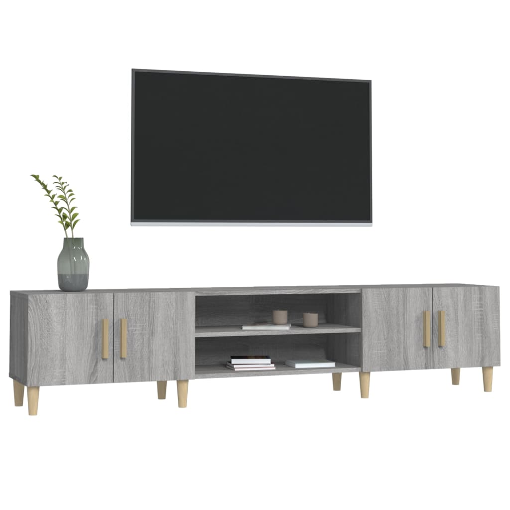 Mobile TV Grigio Sonoma 180x31,5x40 cm in Legno Multistrato 816262