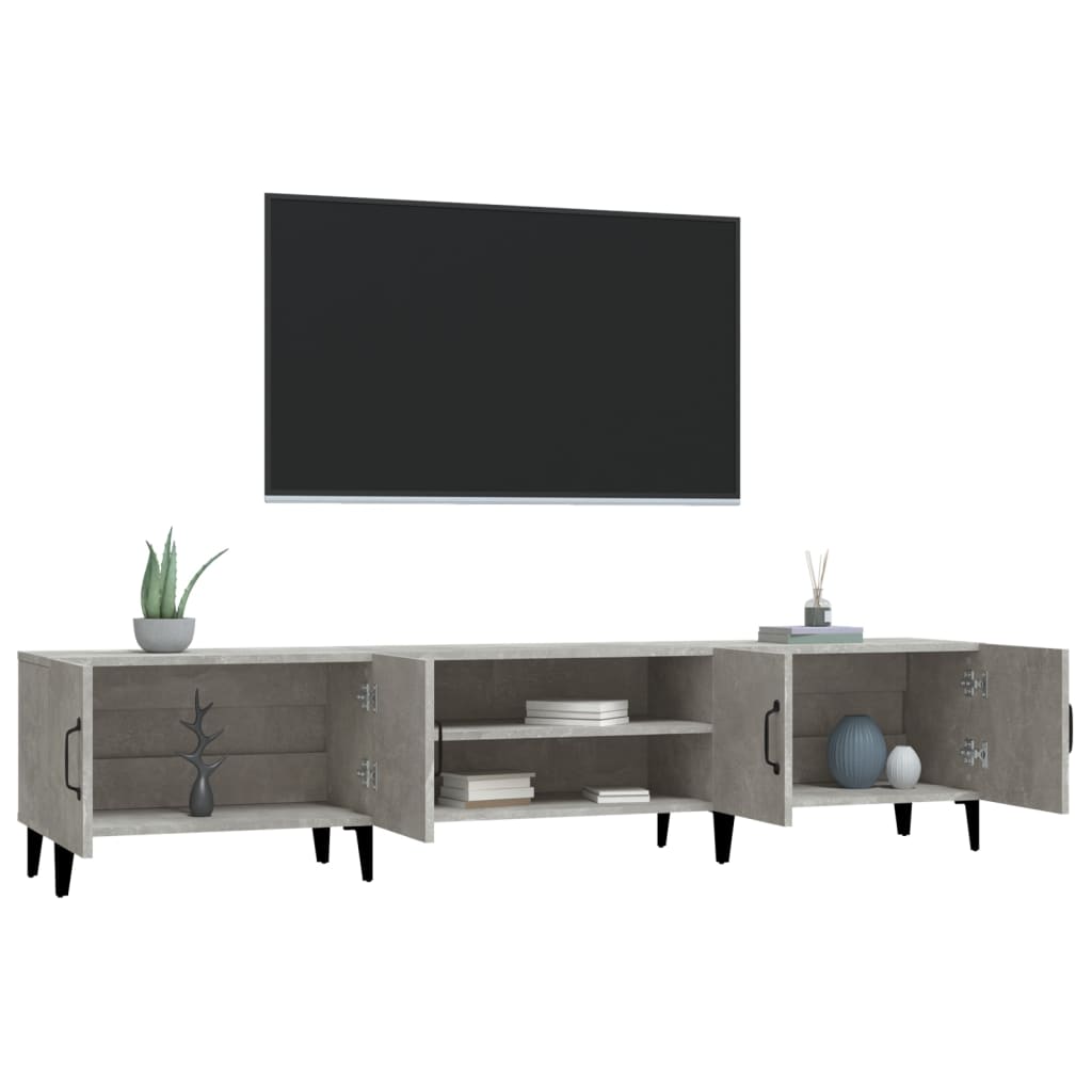 Mobile Porta TV Grigio Cemento 180x31,5x40 cm Legno Multistrato 816268