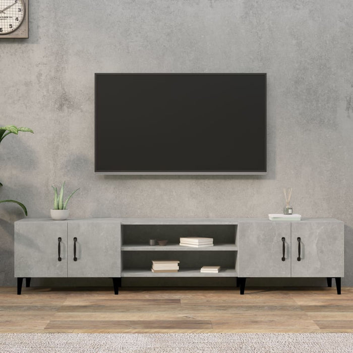 Mobile Porta TV Grigio Cemento 180x31,5x40 cm Legno Multistrato 816268