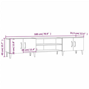 Mobile TV Rovere Marrone 180x31,5x40 cm in Legno Multistrato 816271