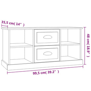 Mobile Porta TV Nero 99,5x35,5x48 cm in Legno Multistrato 816273