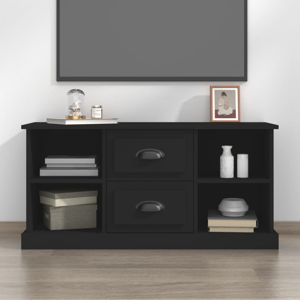 Mobile Porta TV Nero 99,5x35,5x48 cm in Legno Multistrato 816273