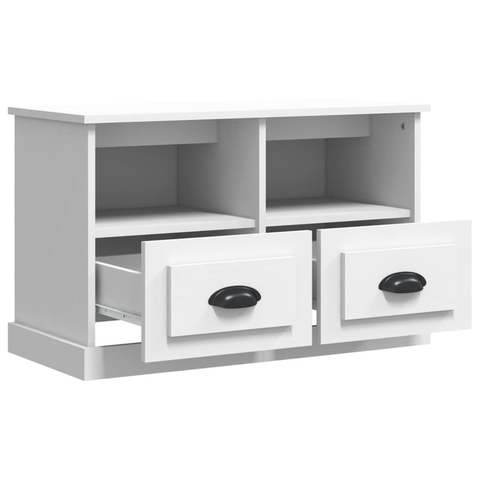 Mobile Porta TV Bianco 80x35x50 cm in Legno Multistrato 816280