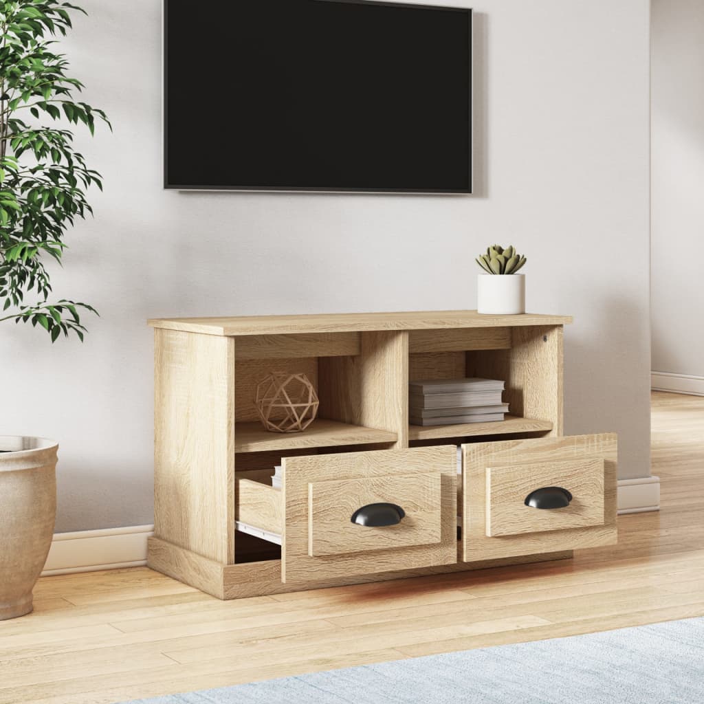 Mobile Porta TV Rovere Sonoma 80x35x50 cm in Legno Multistrato 816283