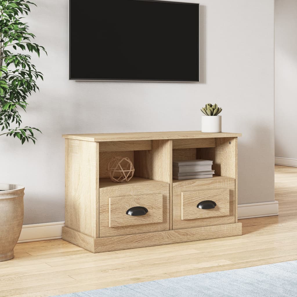 Mobile Porta TV Rovere Sonoma 80x35x50 cm in Legno Multistrato 816283