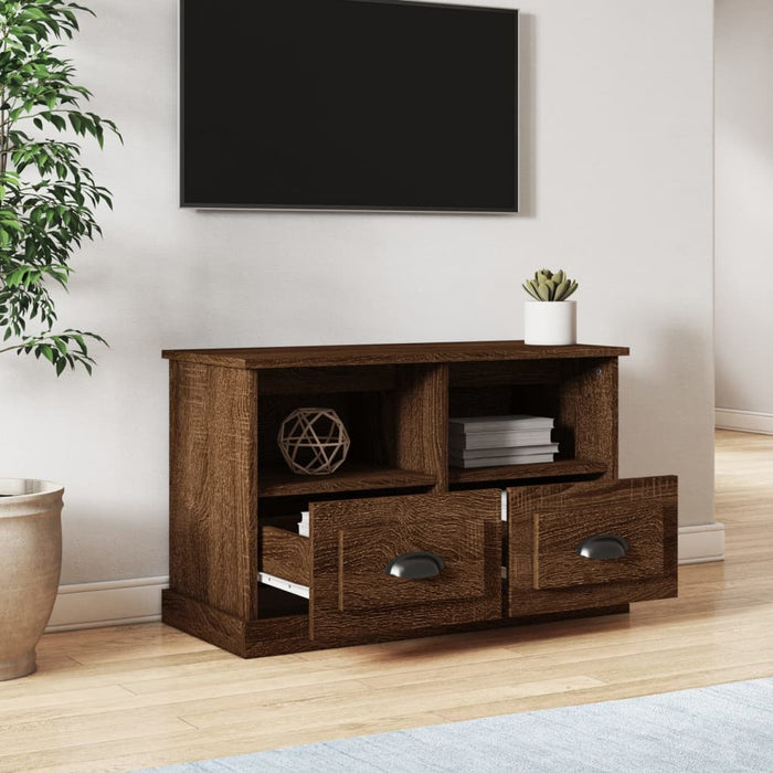 Mobile Porta TV Rovere Marrone 80x35x50 cm in Legno Multistrato 816287