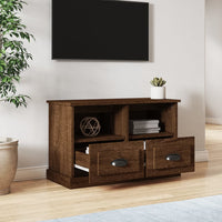 Mobile Porta TV Rovere Marrone 80x35x50 cm in Legno Multistratocod mxl 105893