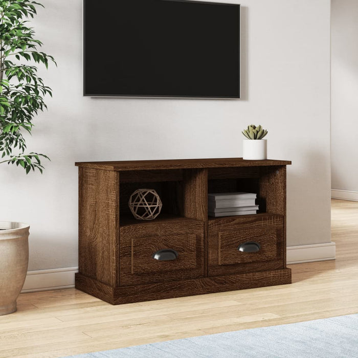 Mobile Porta TV Rovere Marrone 80x35x50 cm in Legno Multistratocod mxl 105893