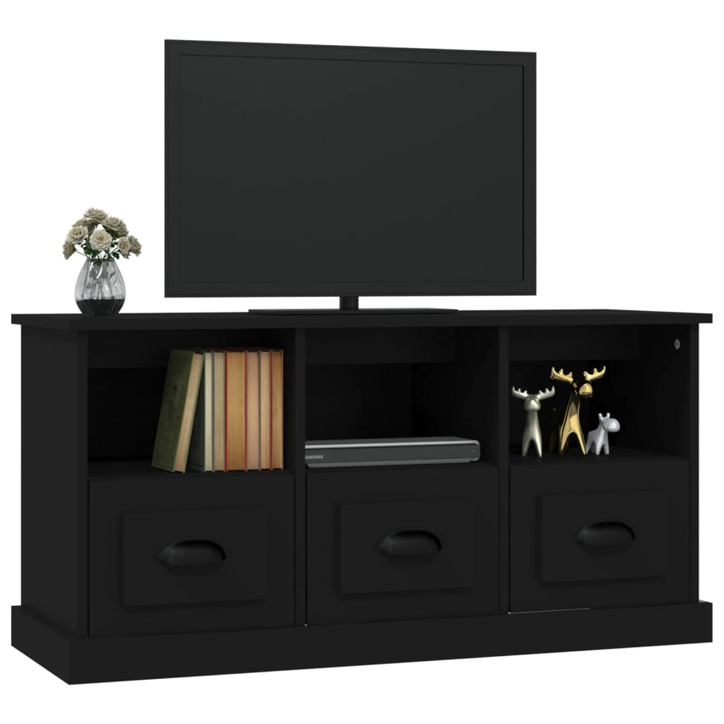 Mobile Porta TV Nero 100x35x50 cm in Legno Multistrato 816289