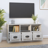 Mobile per TV Grigio Cemento 100x35x50 cm in Legno Multistrato 816292