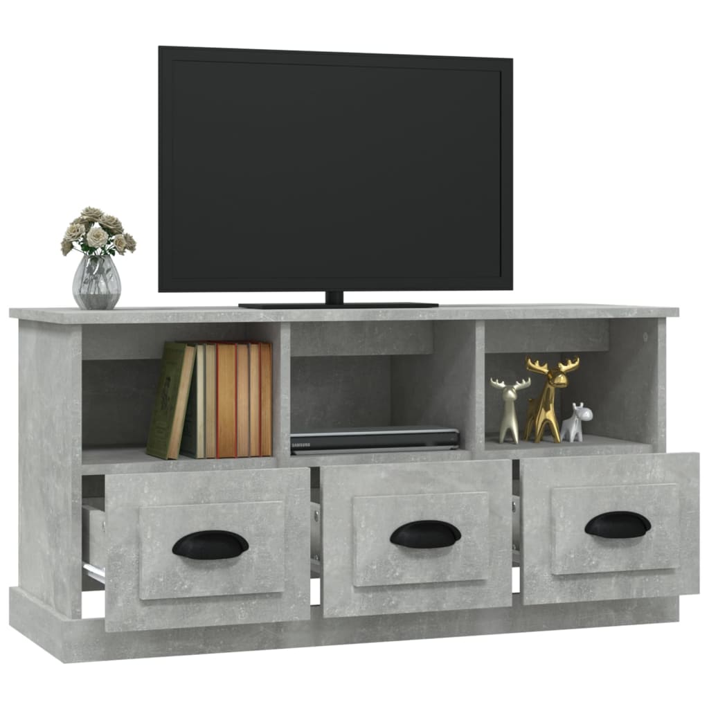 Mobile per TV Grigio Cemento 100x35x50 cm in Legno Multistrato 816292