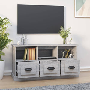 Mobile Porta TV Grigio Sonoma 100x35x50 cm in Legno Multistratocod mxl 129844