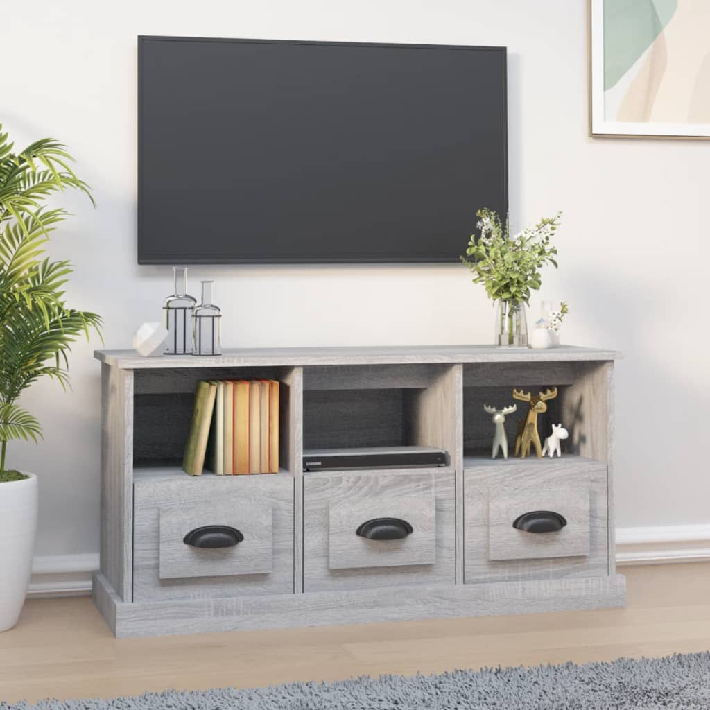 Mobile Porta TV Grigio Sonoma 100x35x50 cm in Legno Multistrato 816294