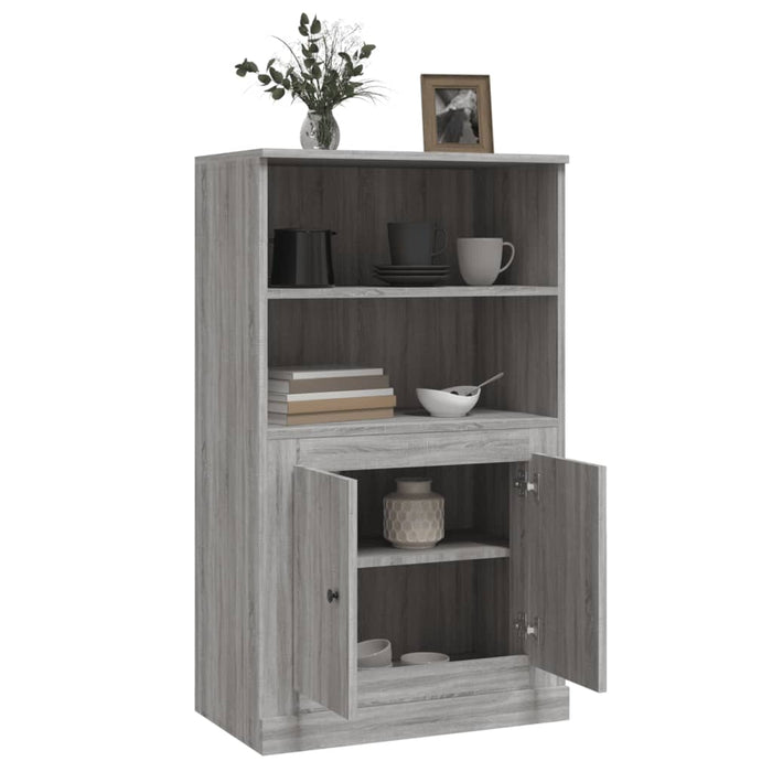 Credenza Grigio Sonoma 60x35,5x103,5 cm in Legno Multistrato 816318