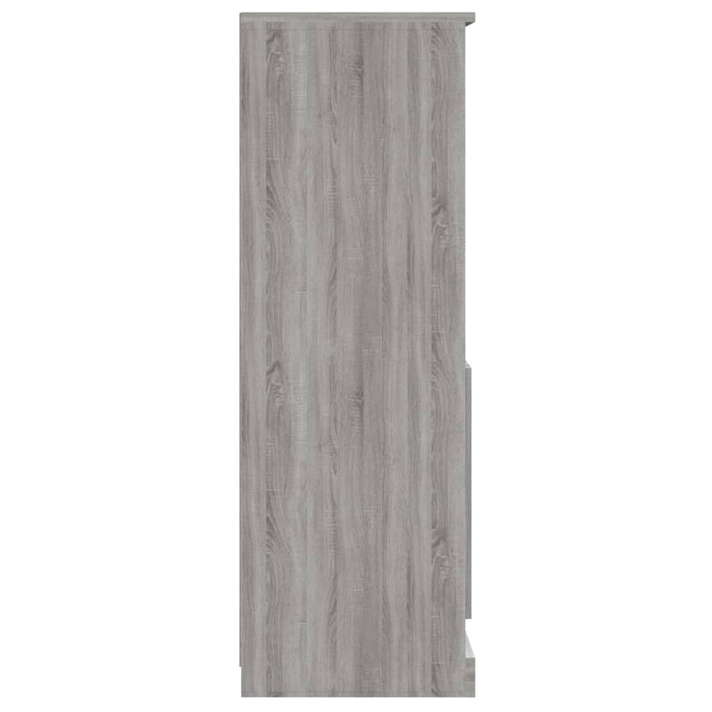 Credenza Grigio Sonoma 60x35,5x103,5 cm in Legno Multistrato 816318