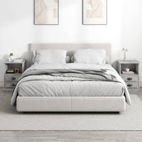 Comodini 2 pz Grigio Cemento 43x36x60 cm 816337