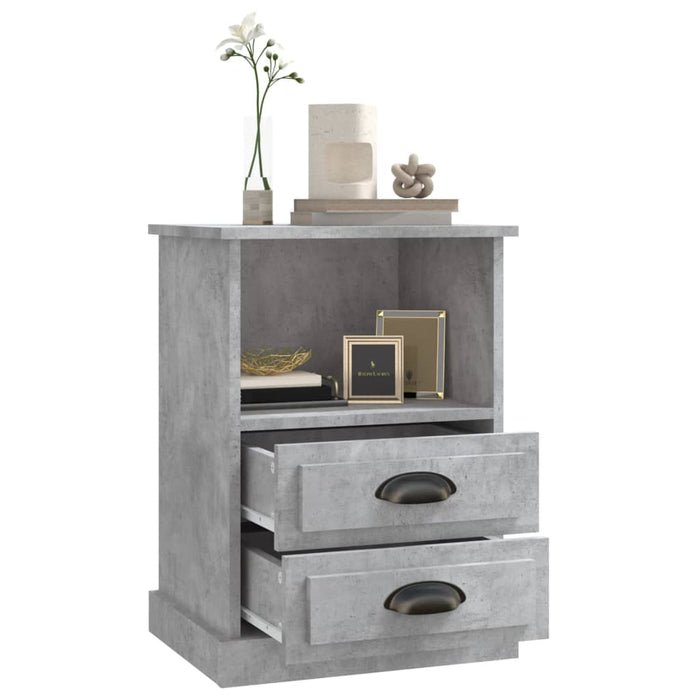 Comodini 2 pz Grigio Cemento 43x36x60 cm 816337