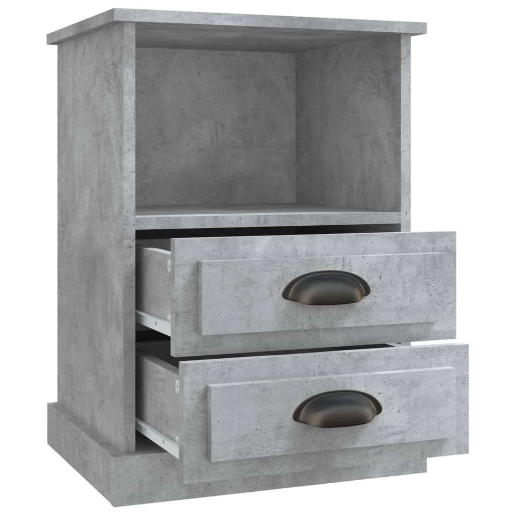 Comodini 2 pz Grigio Cemento 43x36x60 cm 816337