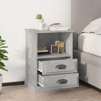 Comodini 2 pz Grigio Cemento 43x36x60 cm 816337