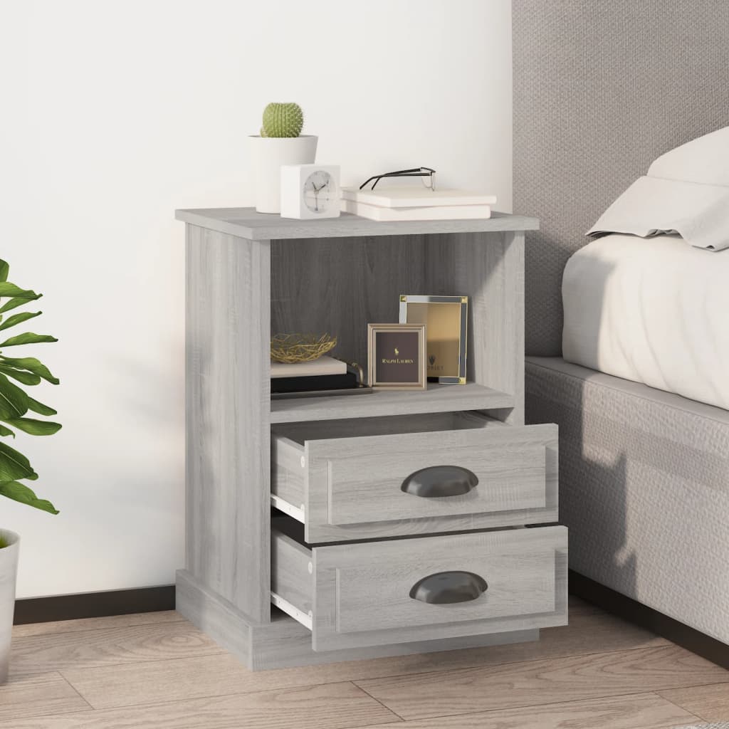 Comodini 2 pz Grigio Sonoma 43x36x60 cm 816341