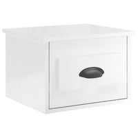 Comodino a Parete Bianco Lucido 41,5x36x28 cm 816380