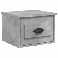 Comodino a Parete Grigio Cemento 41,5x36x28 cm 816384