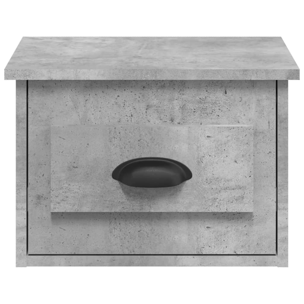 Comodino a Parete Grigio Cemento 41,5x36x28 cm 816384