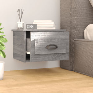 Comodini a Parete 2 pz Grigio Sonoma 41,5x36x28 cm 816389