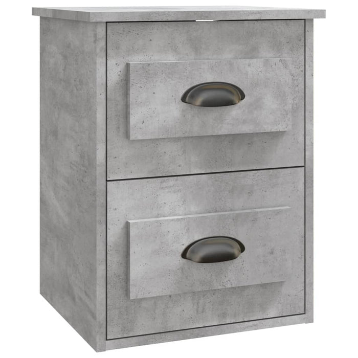 Comodino a Parete Grigio Cemento 41,5x36x53 cm 816400