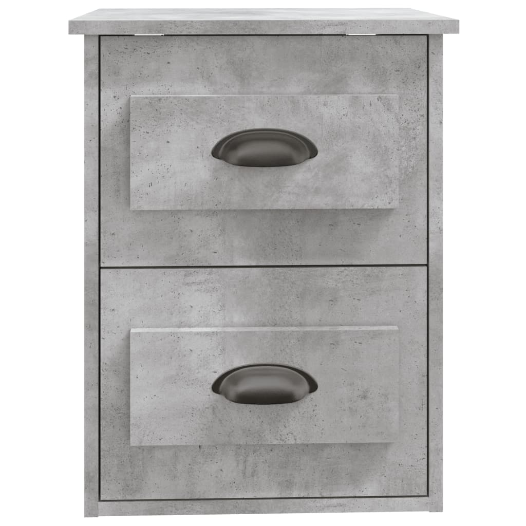 Comodino a Parete Grigio Cemento 41,5x36x53 cm 816400