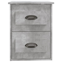 Comodino a Parete Grigio Cemento 41,5x36x53 cm 816400